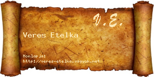 Veres Etelka névjegykártya